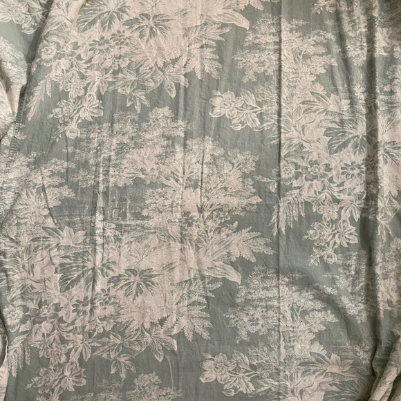 Pottery Barn MATINE TOILE Shower Curtain PORCELAIN BLUE FRENCH LIGHT GREEN - Picture 7 of 13